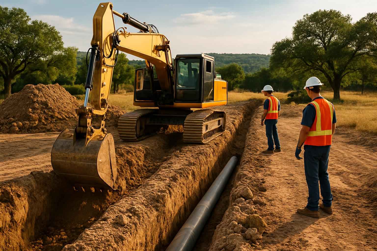 Site Utilities Trenching Service in Pipe Creek TX
