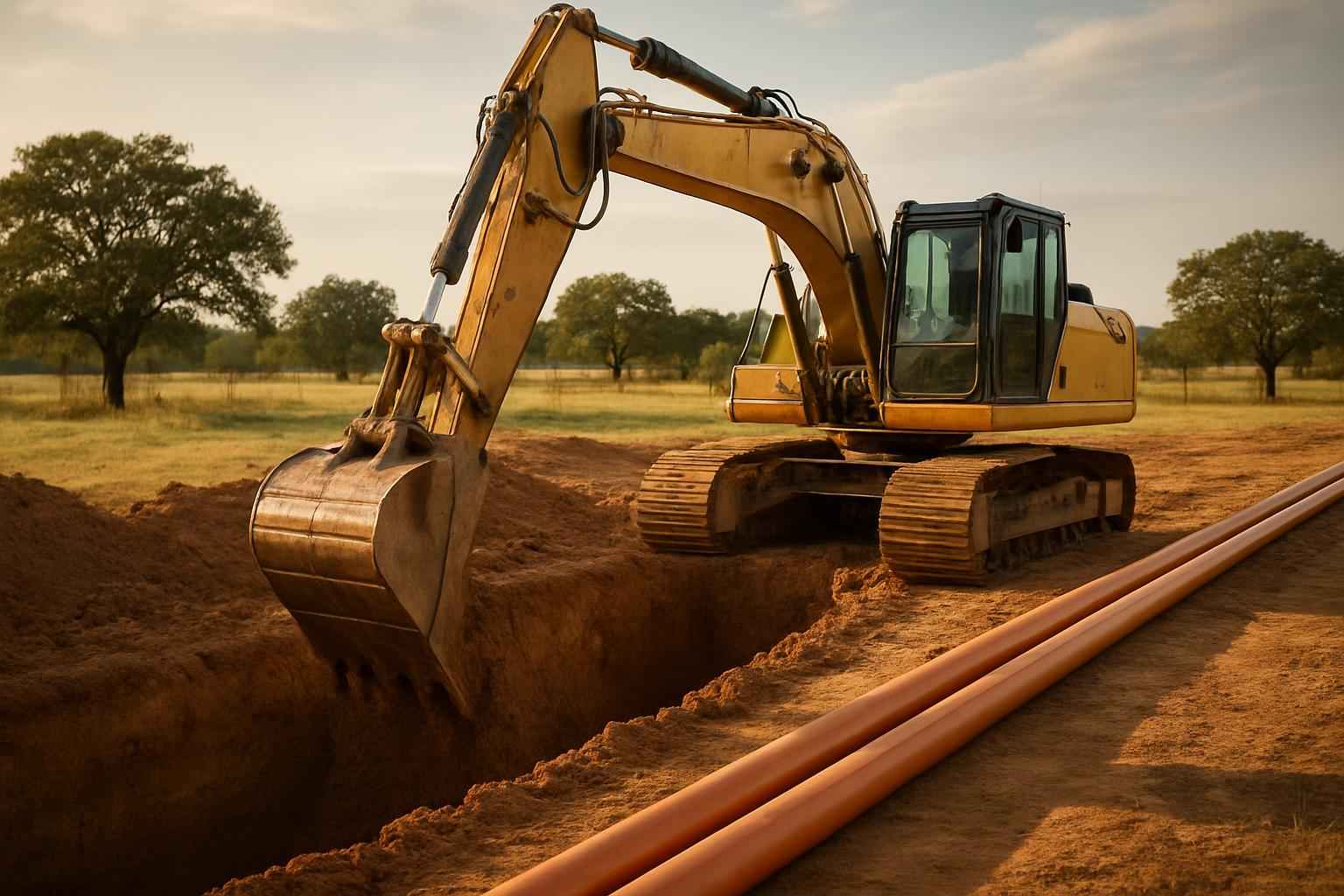 Site Utilities Trenching Service in Pontotoc TX