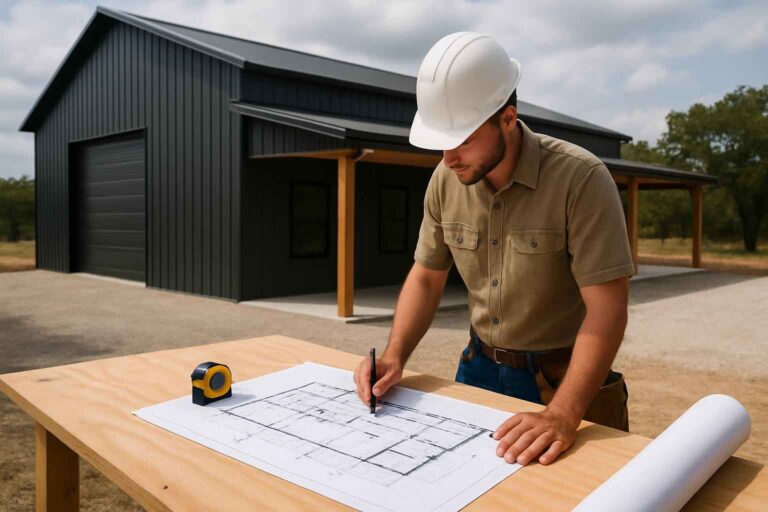 barndominium floor plan service in hye tx