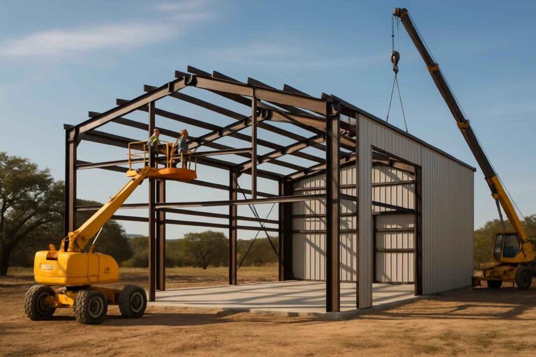 bolt up building erection in hye tx