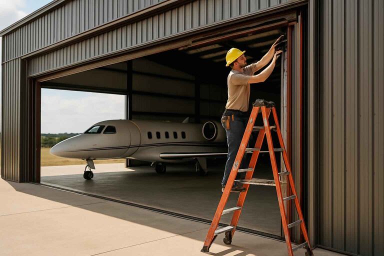 hangar door installer in hye tx