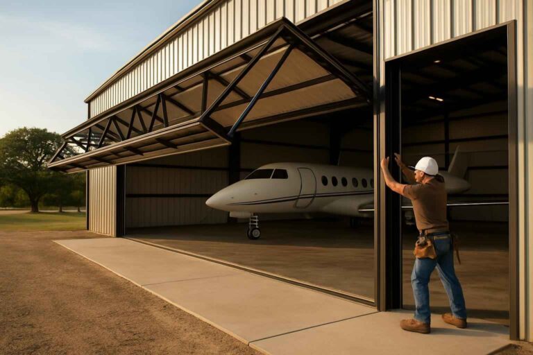 hangar door installer in luckenbach tx