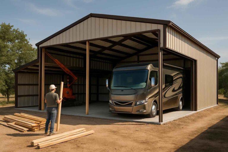 rv bay construction service in hye tx