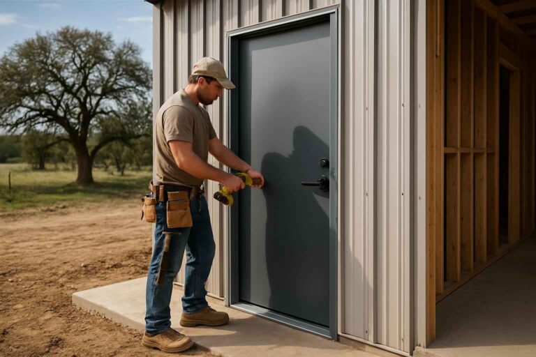 steel walk door installer in luckenbach tx