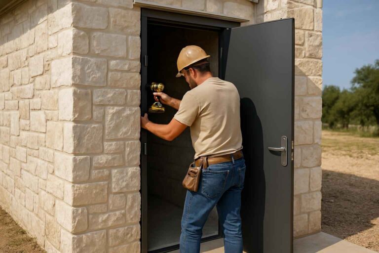 steel walk door installer in stonewall tx