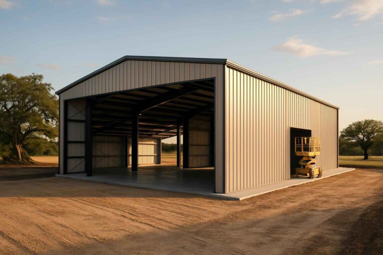 warehouse shell construction in luckenbach tx