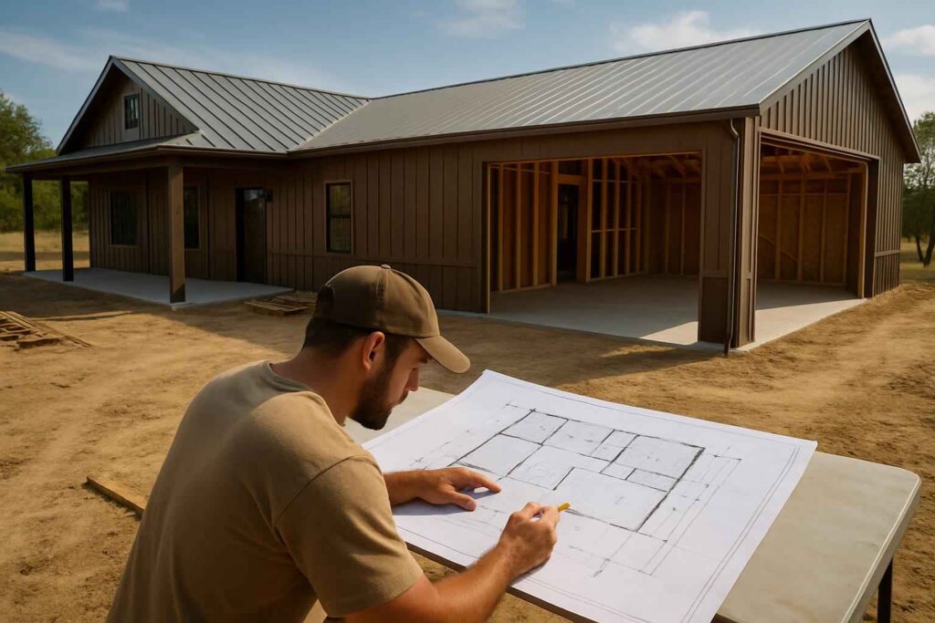 barndominium floor plan service in harper tx