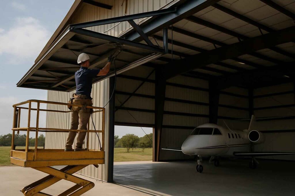 hangar door installer in waring tx