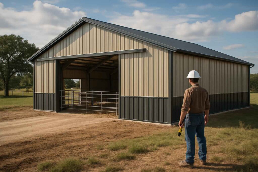 livestock barn builder in harper tx