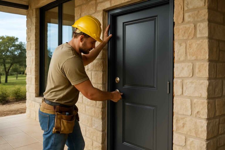 steel walk door installer in sisterdale tx