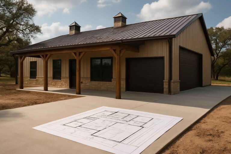barndominium floor plan service in kingsland tx
