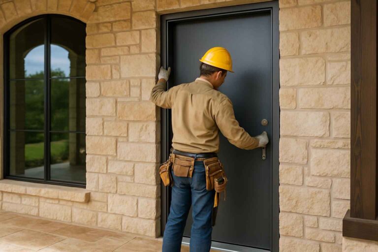 steel walk door installer in kendalia tx