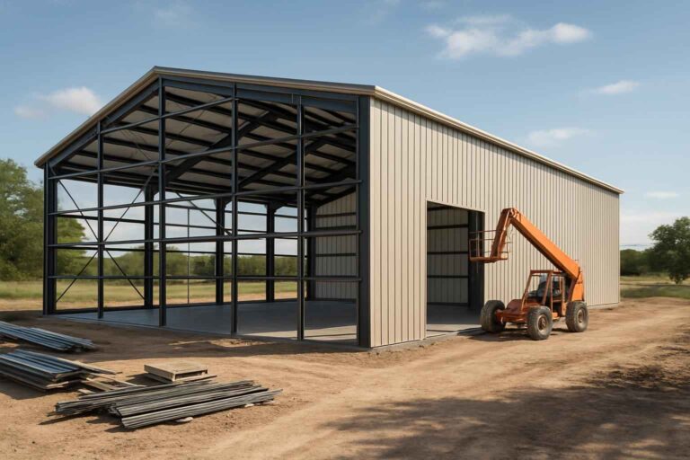 warehouse shell construction in hunt tx