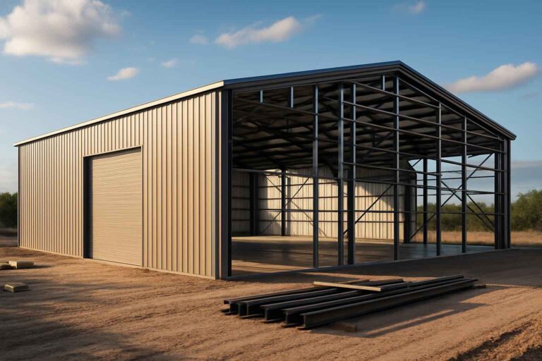 warehouse shell construction in round mountain tx