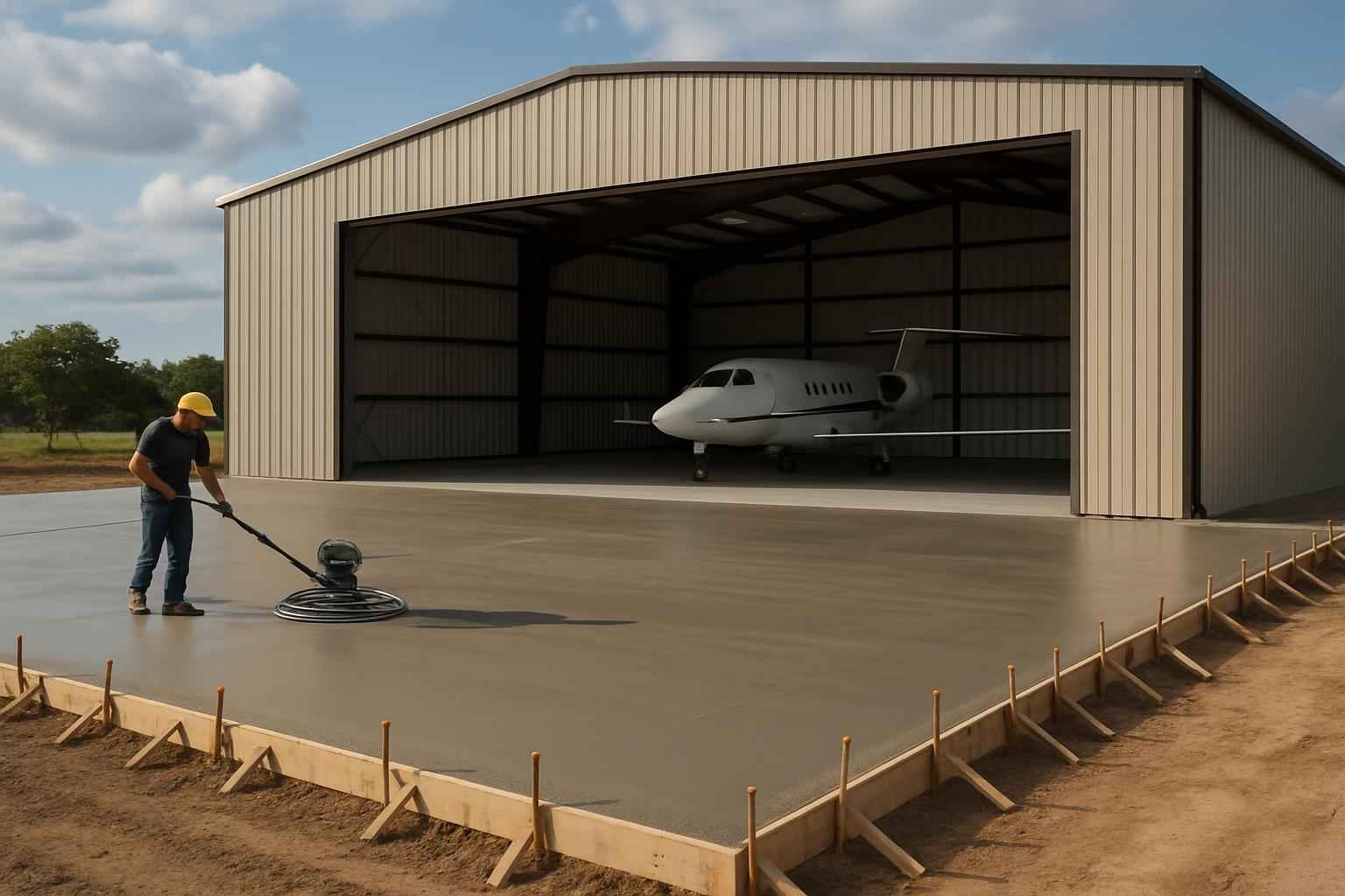 hangar slab foundation contractor in kingsland tx