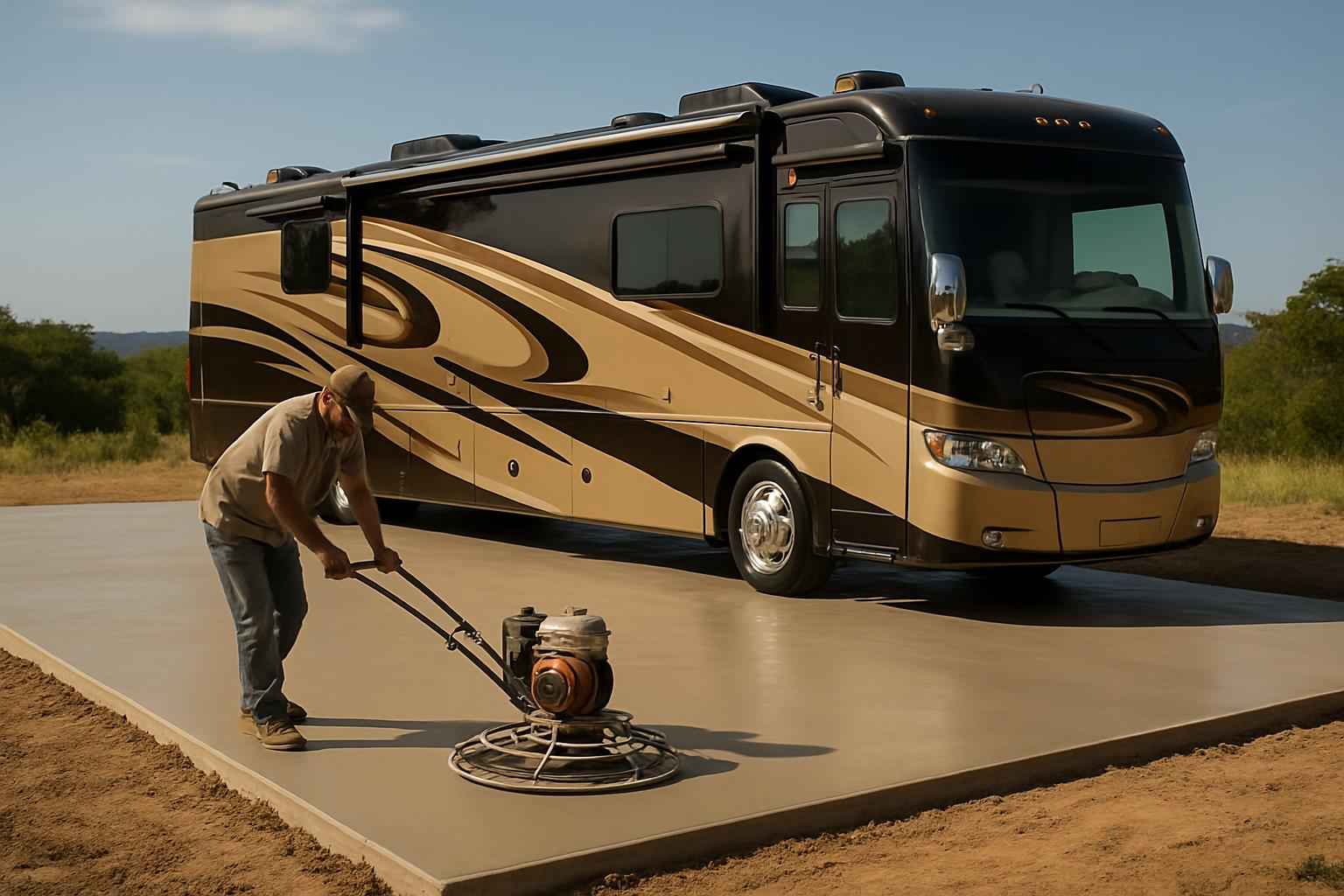 rv storage slab contractor in kingsland tx