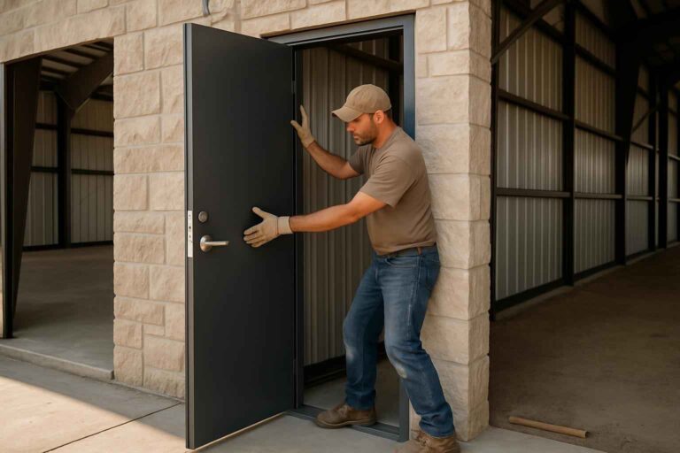 steel walk door installer in mason tx