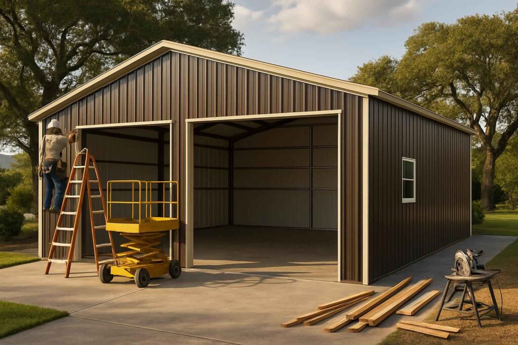 two car metal garage contractor in horseshoe bay tx