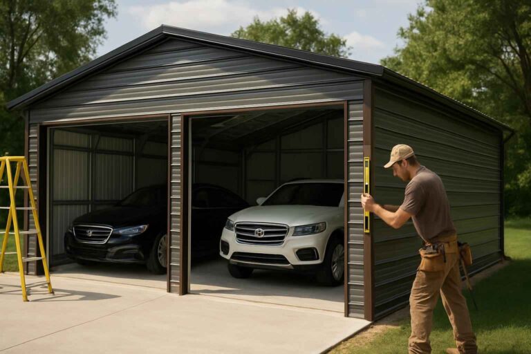 two car metal garage contractor in pipe creek tx