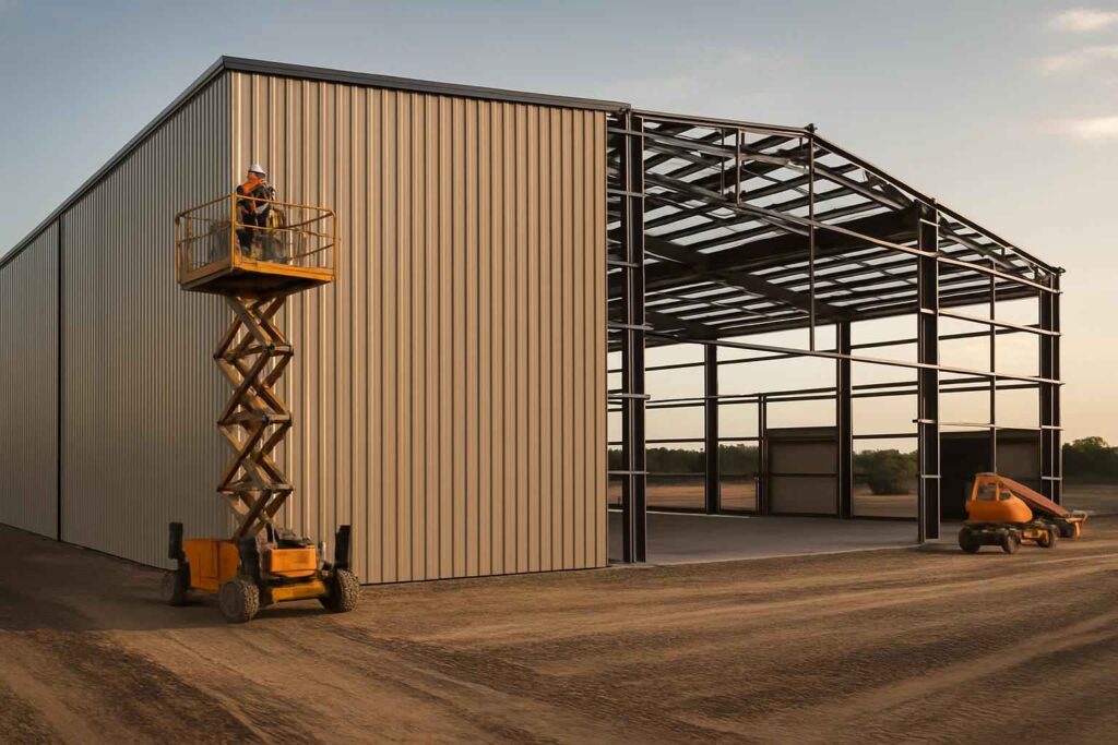 warehouse shell construction in marble falls tx