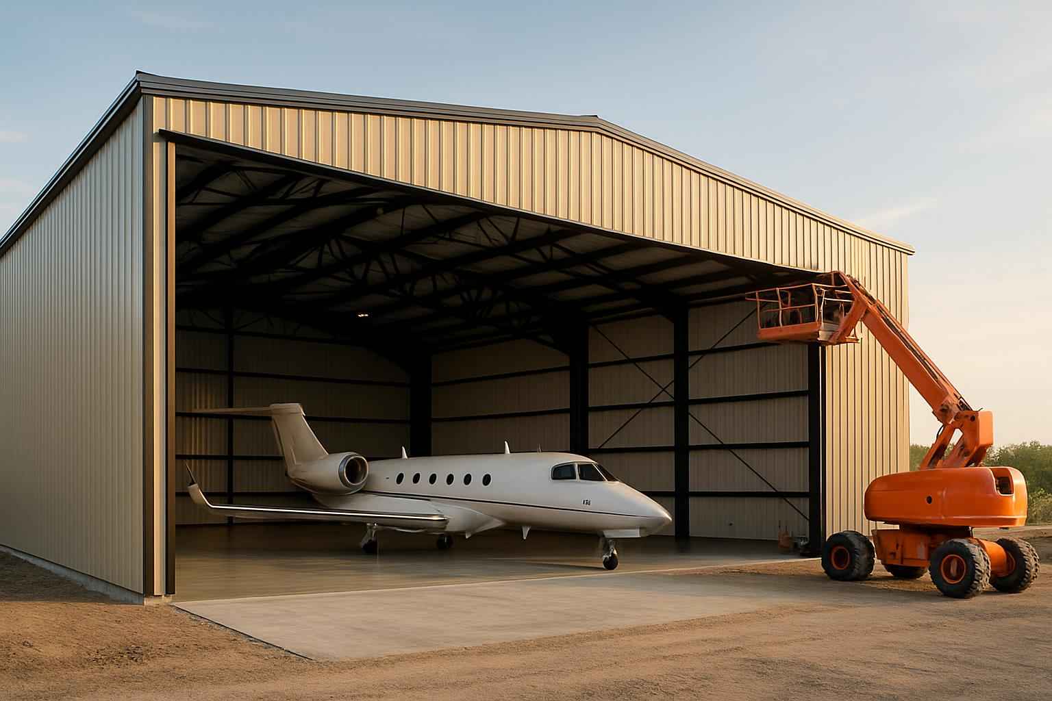 Clear Span Hangar Construction In Burnet TX