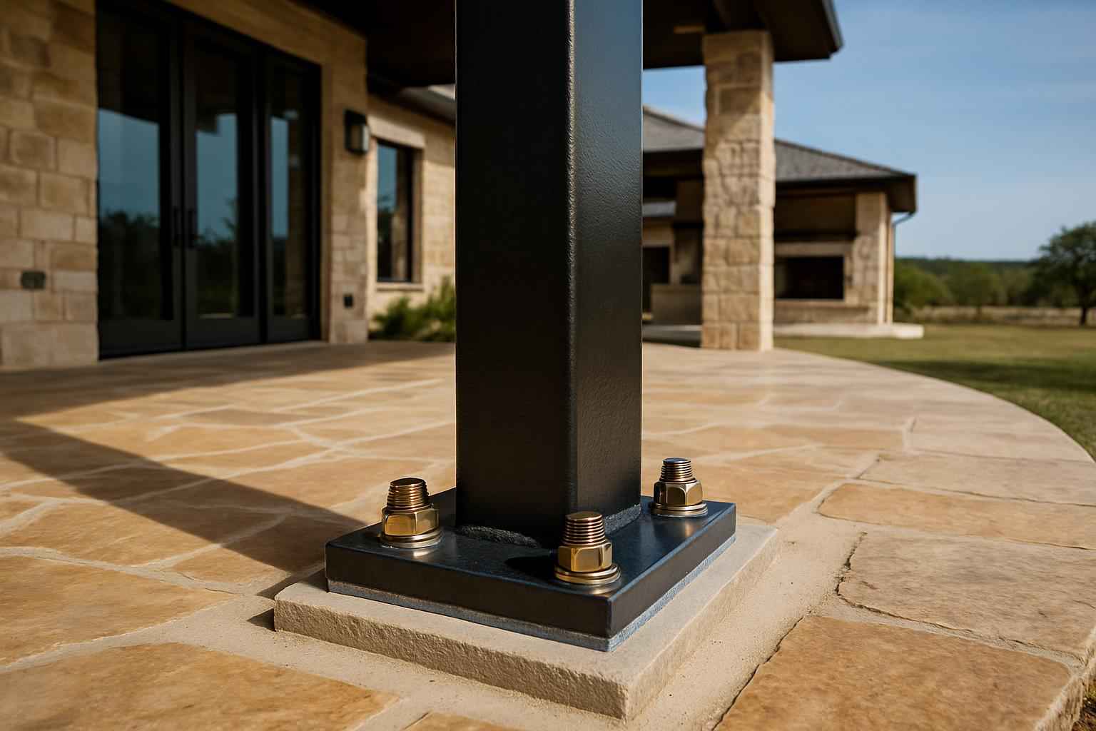 Column Base Plate Install In Burnet TX