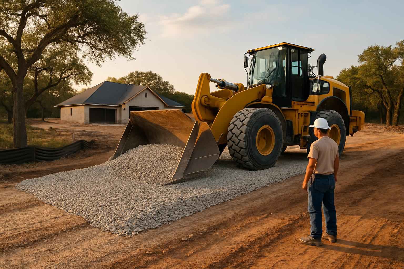 Construction Entrance Installation In Fischer TX