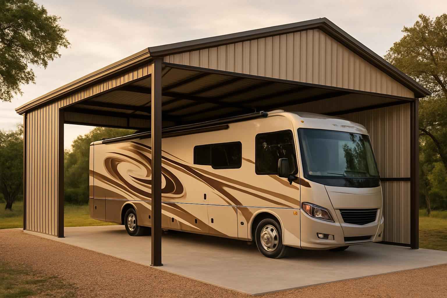 Covered RV Parking Builder In Fischer TX