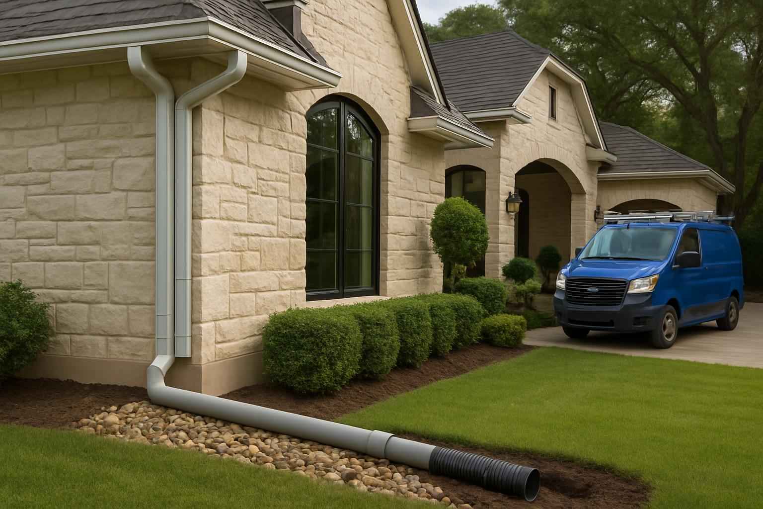 Gutter Outfall Drainage Service In Fischer TX