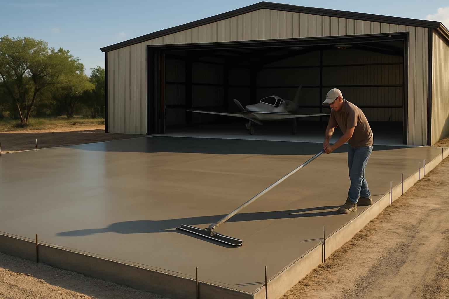 Hangar Slab Foundation Contractor In Fischer TX