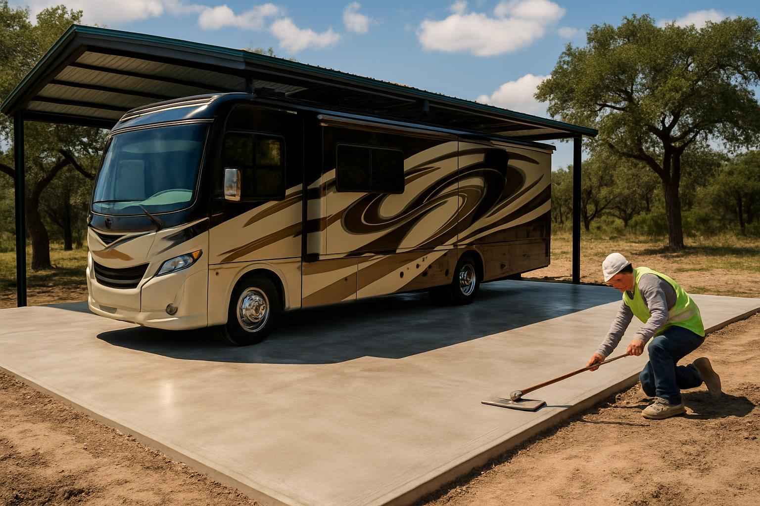 RV Storage Slab Contractor In Fischer TX