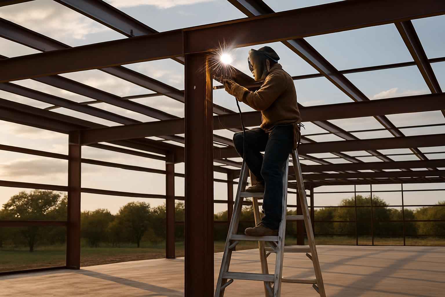 Weld Up Building Erection In Fischer TX